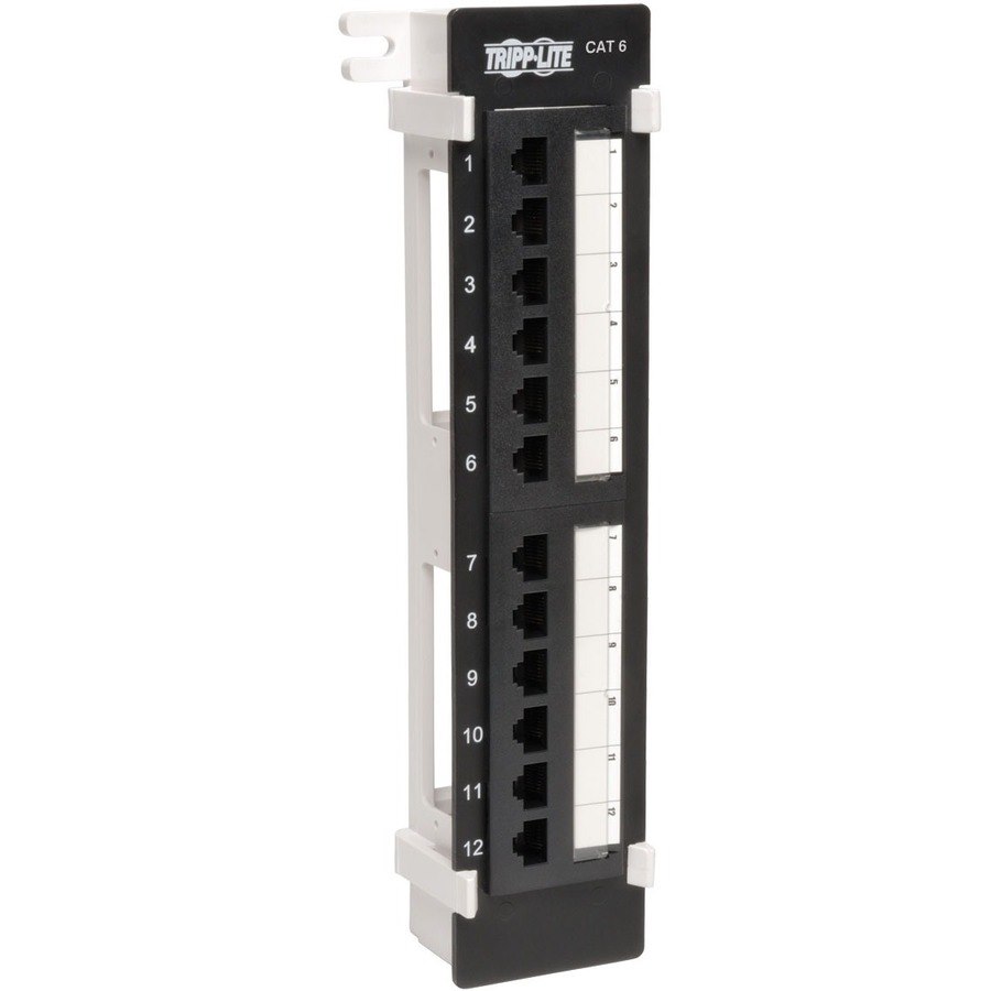 Eaton Tripp Lite Series 12-Port Cat6/Cat5 Wall-Mount Vertical 110 Patch Panel, TAA