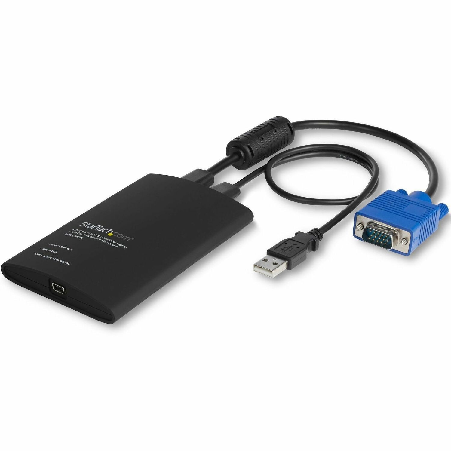 StarTech.com KVM console naar laptop USB 2.0 draagbare Crash cart adapter met bestandsoverdracht & video-opname