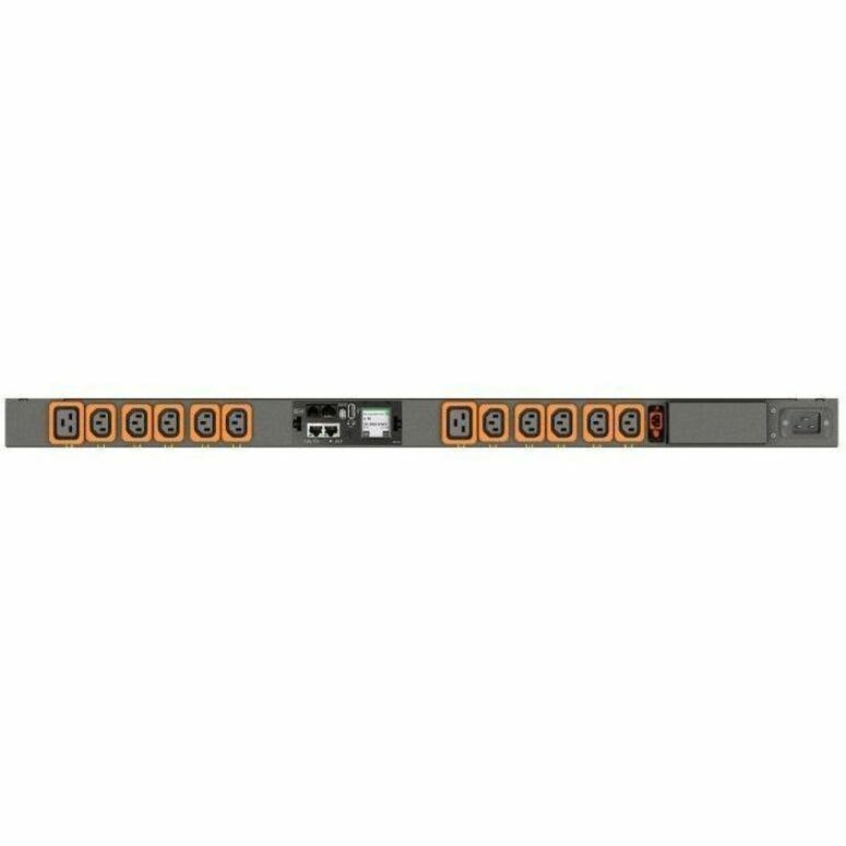 Vertiv Geist Monitored RPDU with Next-Gen IMD| 16A or 20A | 100-240V | 10 U-Lock C13, 2 U-Lock C19 outlets | 1P+N+E (IP44) | 1.9kW (120V), 3.3kW (208V), 3.6kW (230V) | VP7U20A3