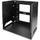 StarTech.com 2-Post 8U Open Frame Wall Mount Network Rack with Built-in Shelf and Adjustable Depth, Computer Rack for IT Equipment, TAA~
