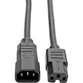 Eaton Tripp Lite Series Power Cord C14 to C15 - Heavy-Duty, 15A, 250V, 14 AWG, 3 ft. (0.91 m), Black