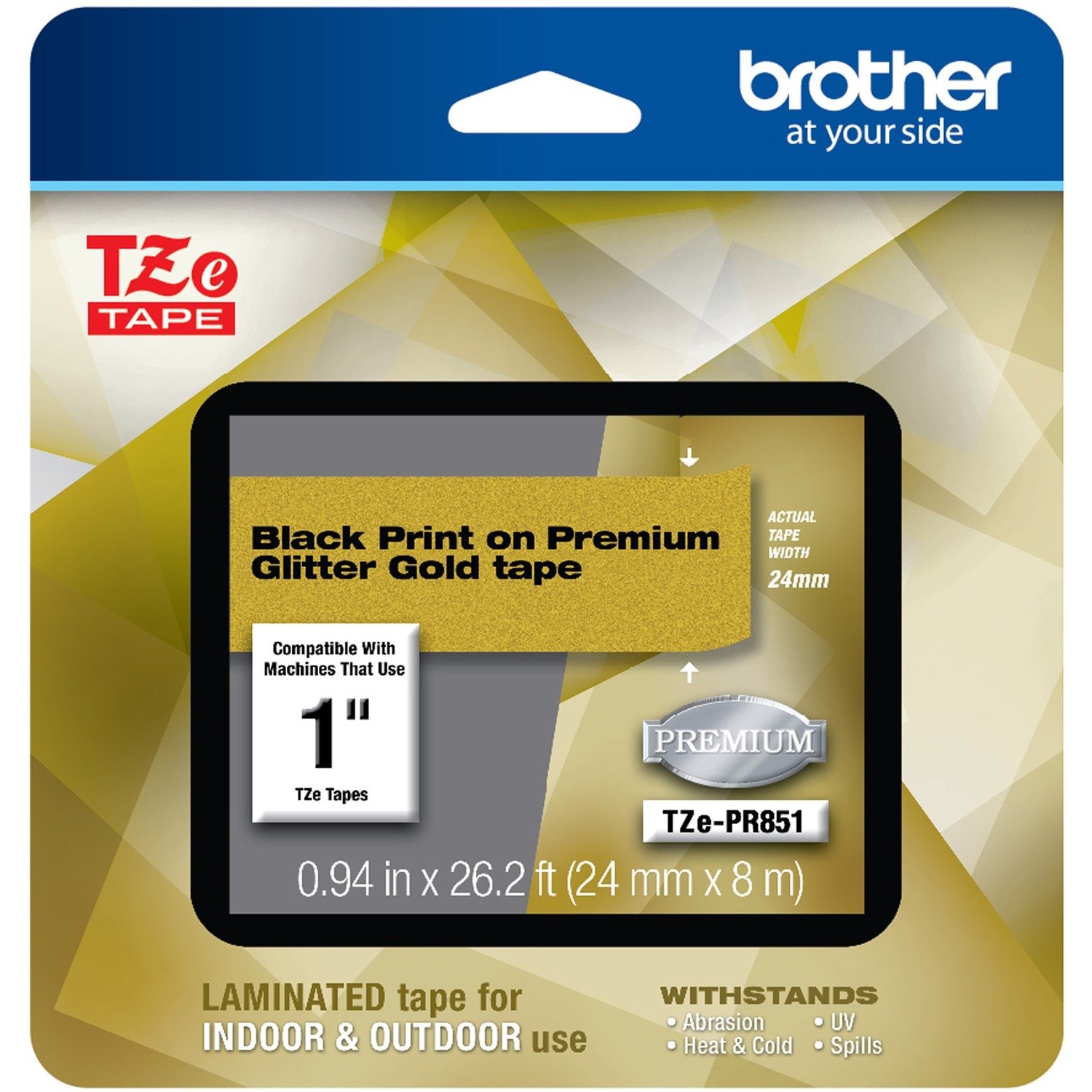 Brother TZe Premium Glitter Laminated Tape - 24mm