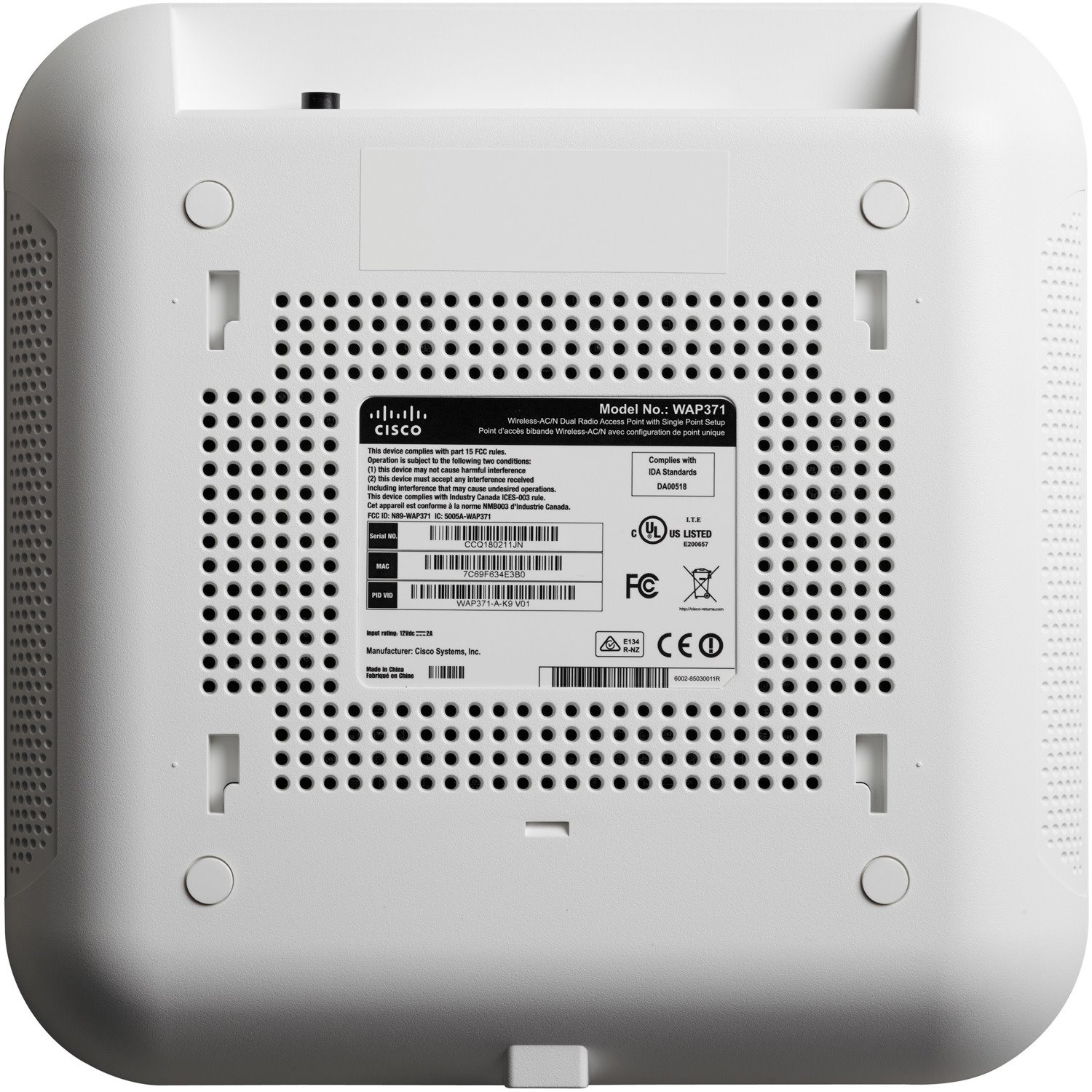 Cisco WAP371 IEEE 802.11ac 1.27 Gbit/s Wireless Access Point