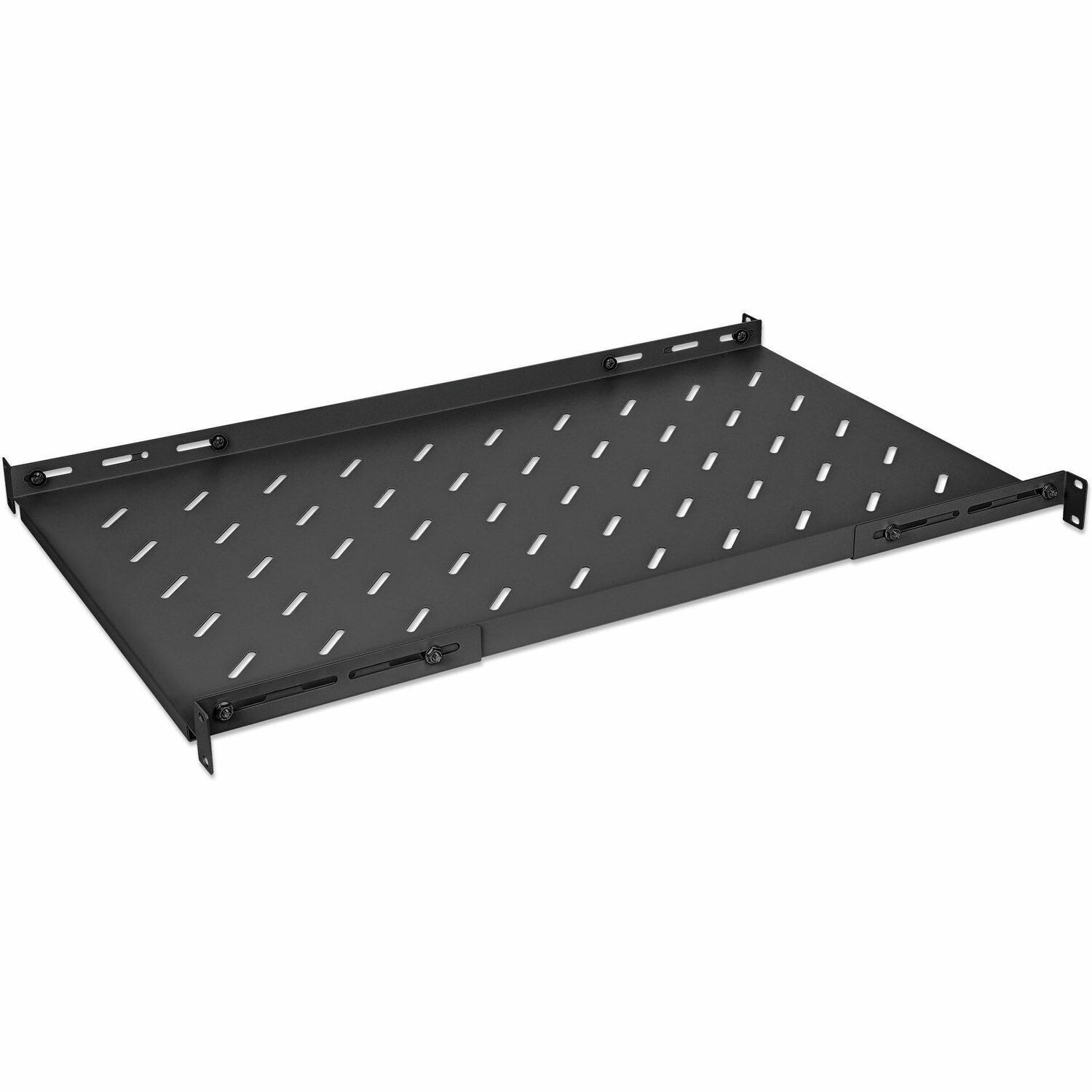 Intellinet 1U Rack-mountable Rack Shelf for Rack, Cabinet750 mm Rack Depth - Signal Black