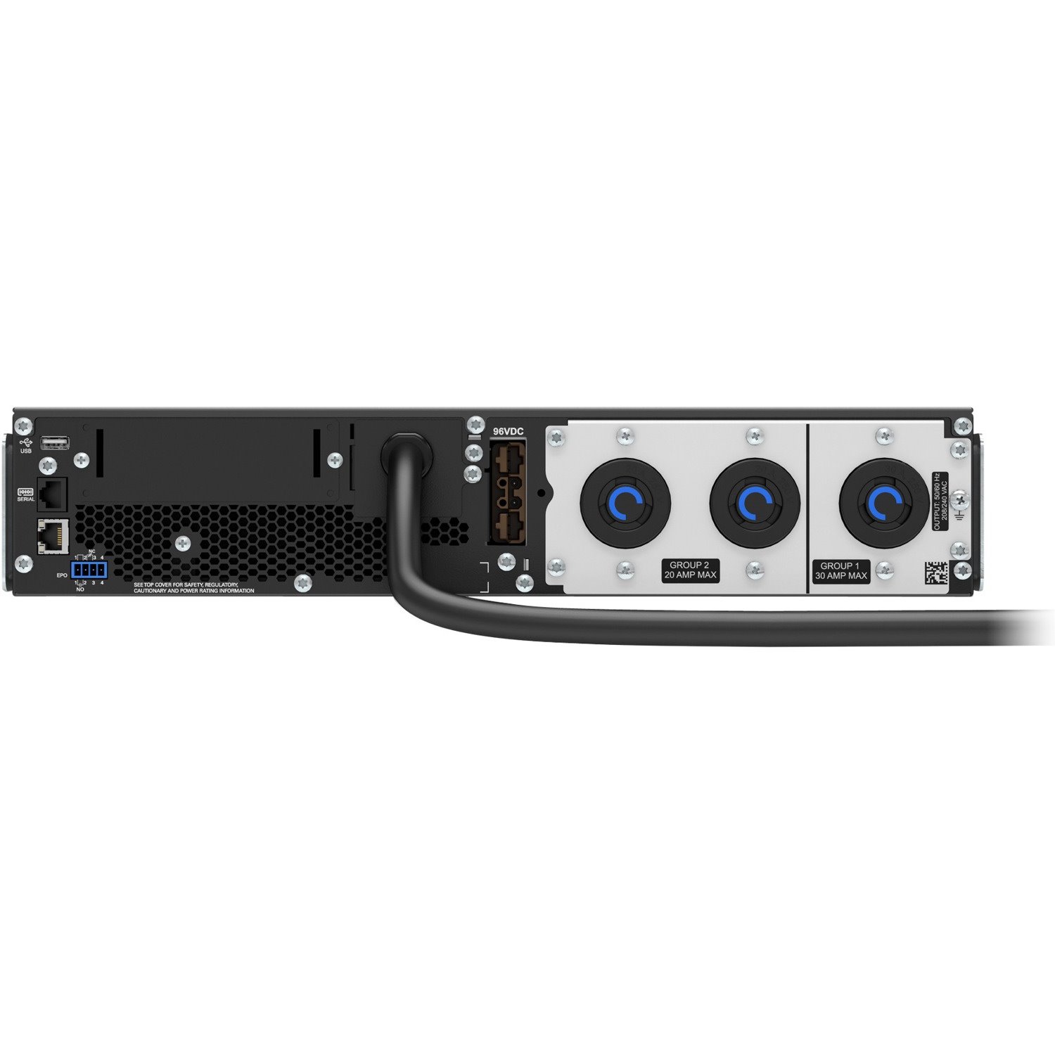 APC Smart-UPS On-Line, 3kVA, Rackmount 2U, 208V, 2x L6-20R+1x L6-30R NEMA outlets, SmartSlot, Extended runtime, W/ rail kit