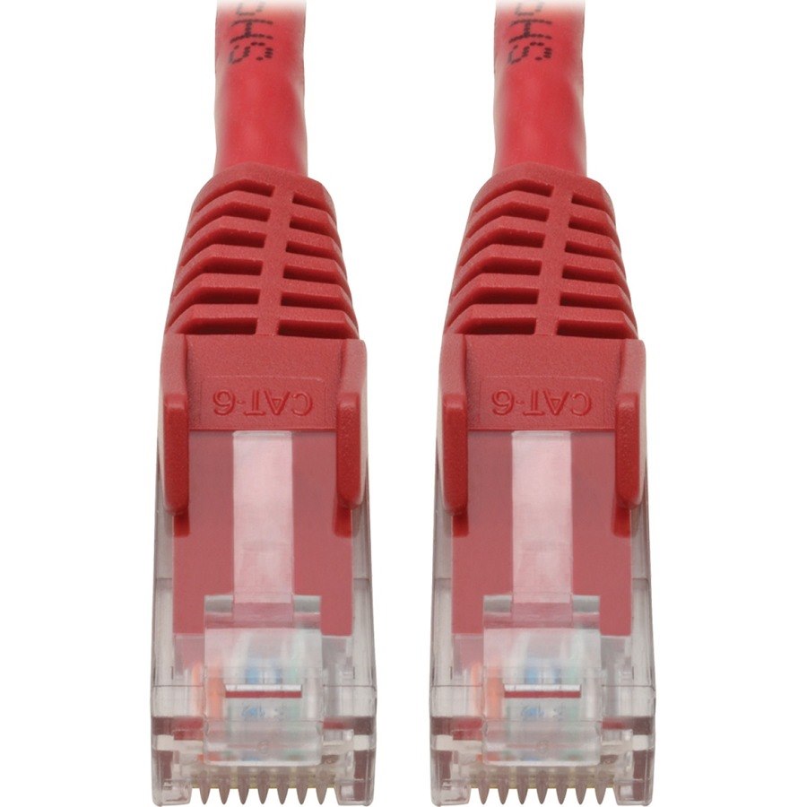 Eaton Tripp Lite Series Cat6 Gigabit Snagless Molded (UTP) Ethernet Cable (RJ45 M/M), PoE, Red, 4 ft. (1.22 m)