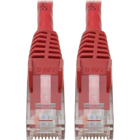 Eaton Tripp Lite Series Cat6 Gigabit Snagless Molded (UTP) Ethernet Cable (RJ45 M/M), PoE, Red, 4 ft. (1.22 m)
