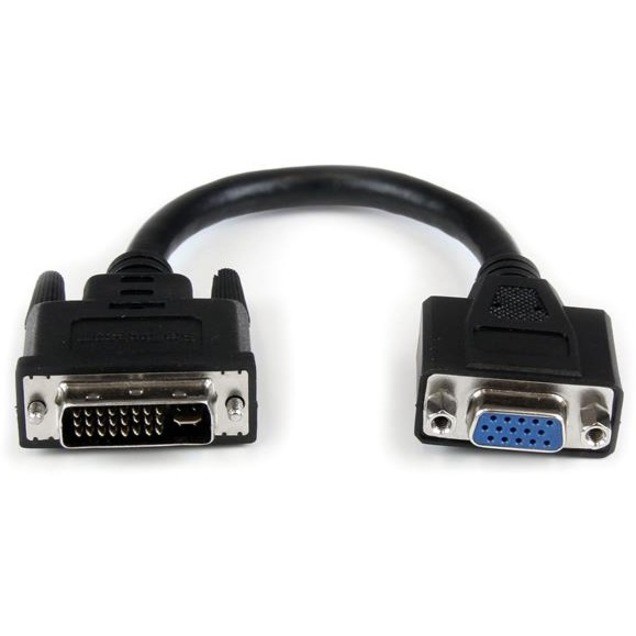 StarTech.com 8in DVI to VGA Cable Adapter - DVI-I Male to VGA Female