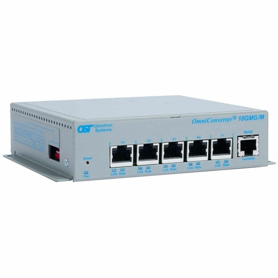 Omnitron Systems OmniConverter 10GMG/S, 5x RJ-45, 5 Year Warranty