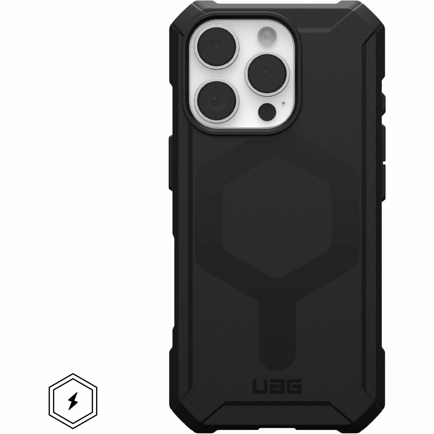 Urban Armor Gear Essential Armor Case voor Apple iPhone 16 Pro Smartphone - Zwart