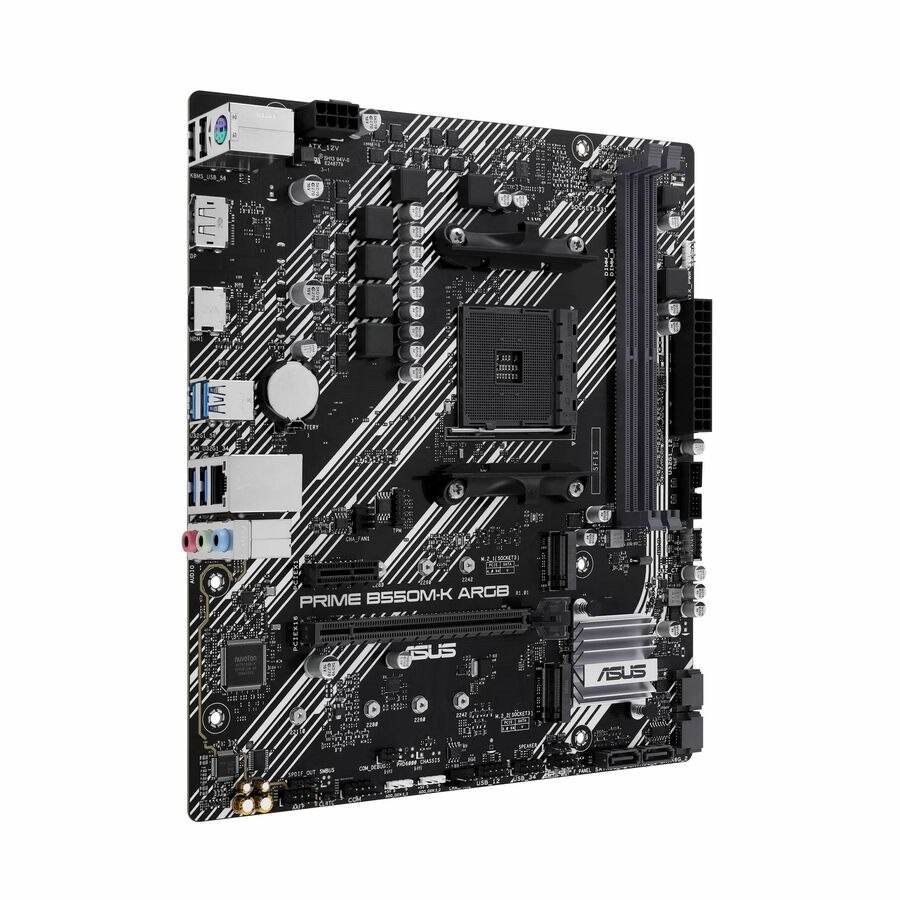Asus Prime B550M-K ARGB Desktop Motherboard - AMD B550 Chipset - Socket AM4 - Micro ATX