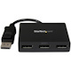 StarTech.com 3-Port DisplayPort 1.2 Splitter, DisplayPort to 3x DP Multi-Monitor Adapter, Dual 4K 30Hz and 1080p Computer MST Hub, Windows~3-Port Multi Monitor Adapter, DisplayPort 1.2 MST Hub, Dual 4K, 1x 1080p, Video Splitter for Extended Desktop Mode, Windows