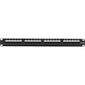 Black Box CAT6 Patch Panel, Punchdown - 1U, Unshielded, 24-Port