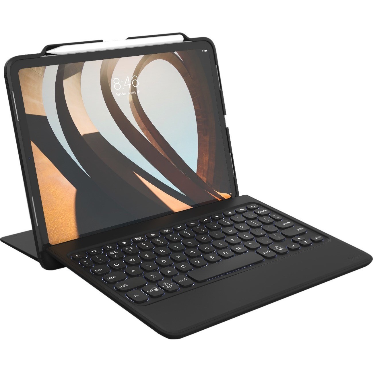 ZAGG Rugged Book Go Keyboard/Cover Case (Book Fold) for 11" Apple iPad Pro - Black