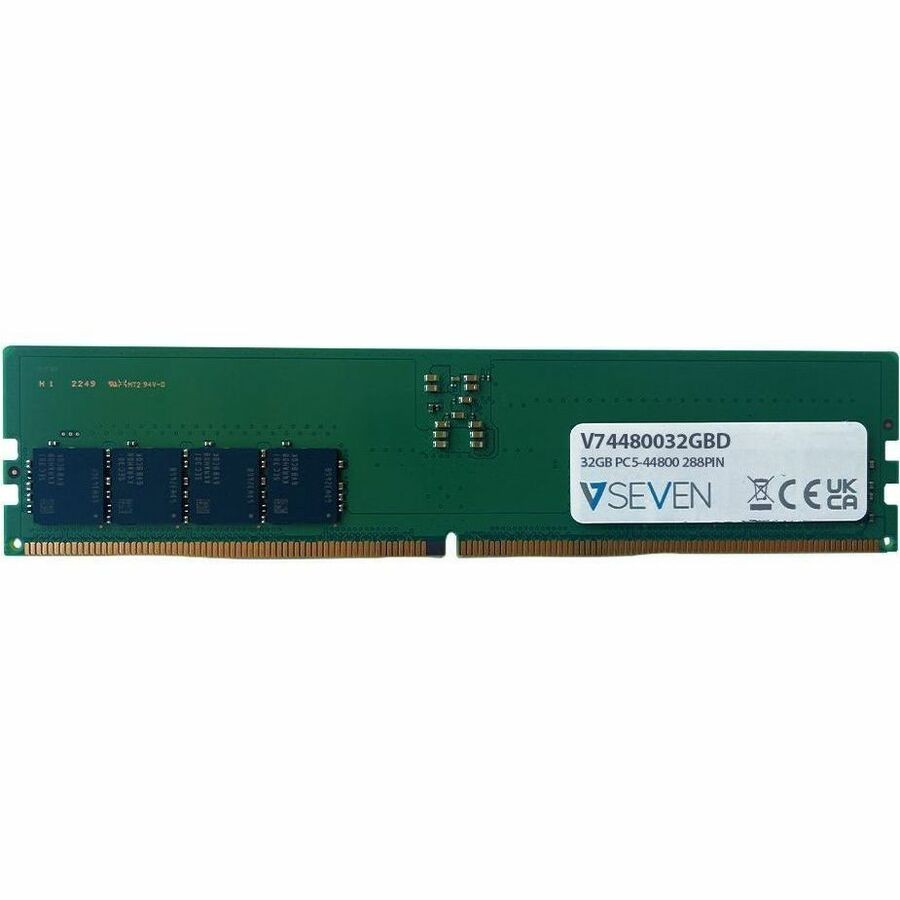 V7 V74480032GBD RAM Module for Desktop PC - 32 GB - DDR5-5600/PC5-44800 DDR5 SDRAM - 5600 MHz Dual-rank Memory - CL46 - 1.10 V