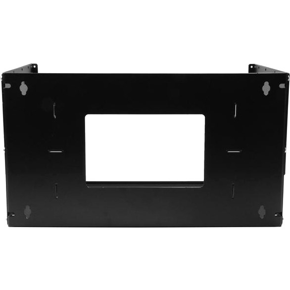 StarTech.com 2-Post 4U Open Frame Wall Mount Network Rack with Built-in Shelf and Adjustable Depth, Computer Rack for IT Equipment, TAA~