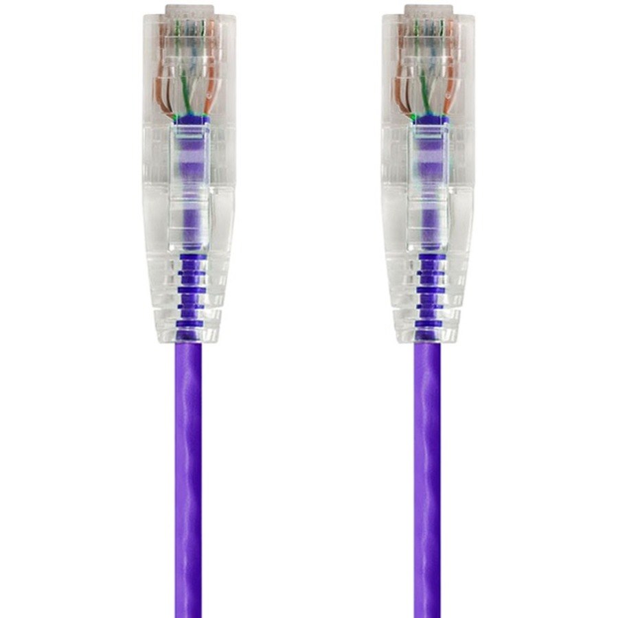 Monoprice SlimRun Cat6 28AWG UTP Ethernet Network Cable, 5ft Purple