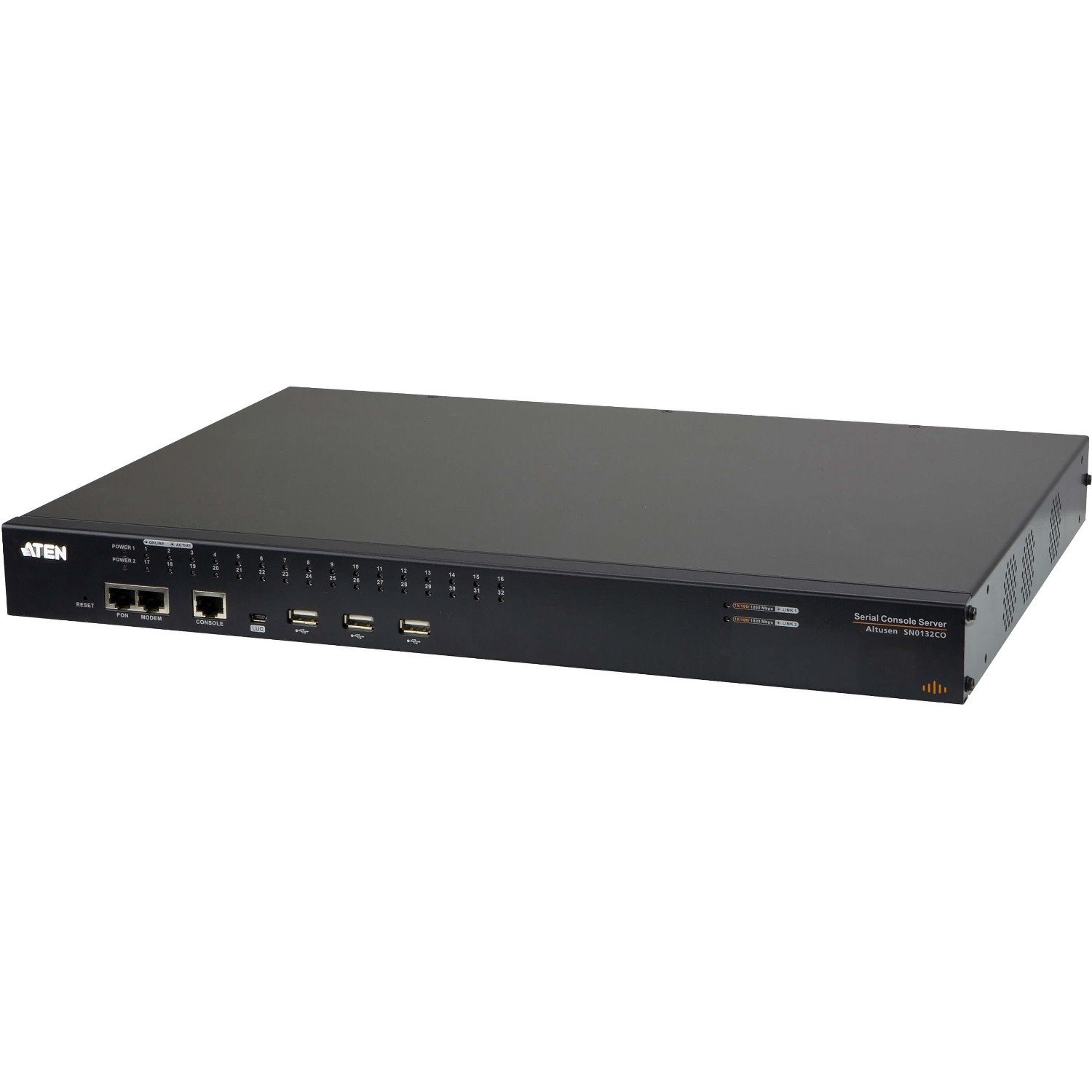 ATEN 32-Port Serial Console Server with Dual Power/LAN