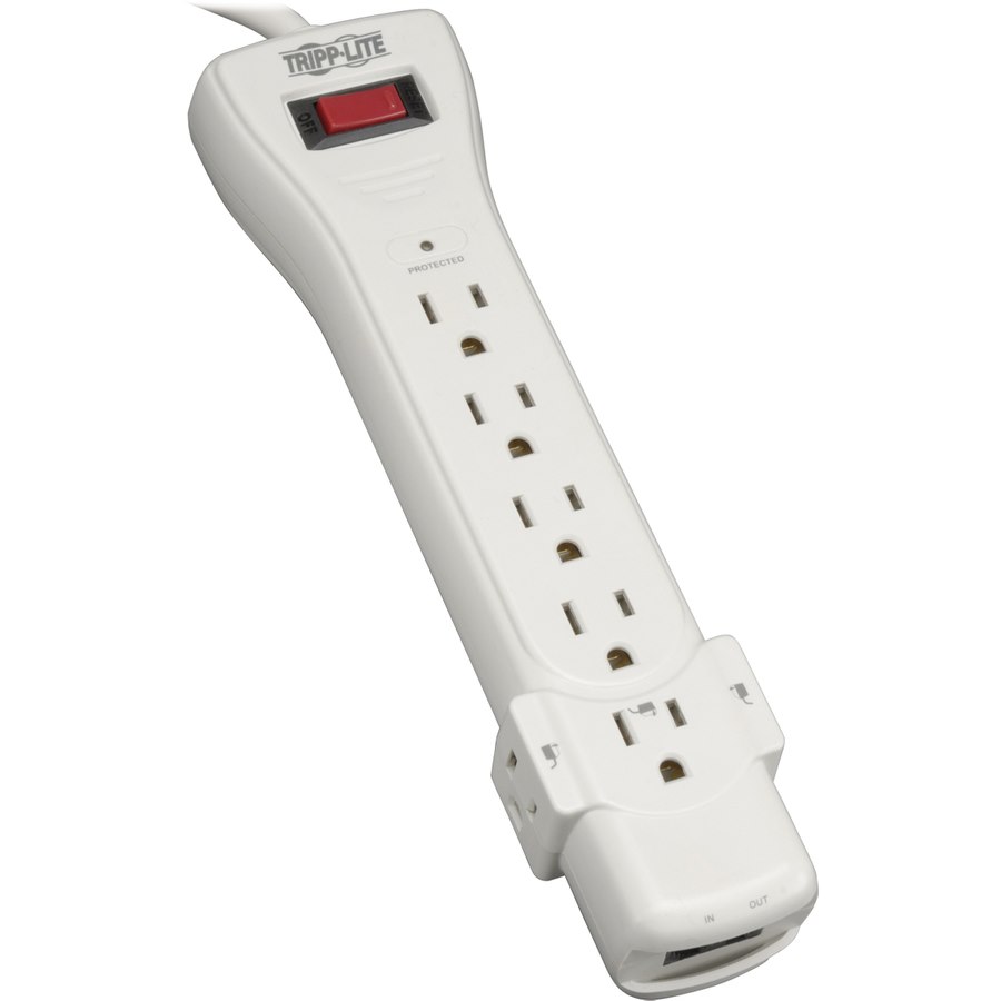 Eaton Tripp Lite Series Protect It! 7-Outlet Surge Protector, 12 ft. (3.66 m) Cord, 1080 Joules, Fax/Modem Protection, RJ11