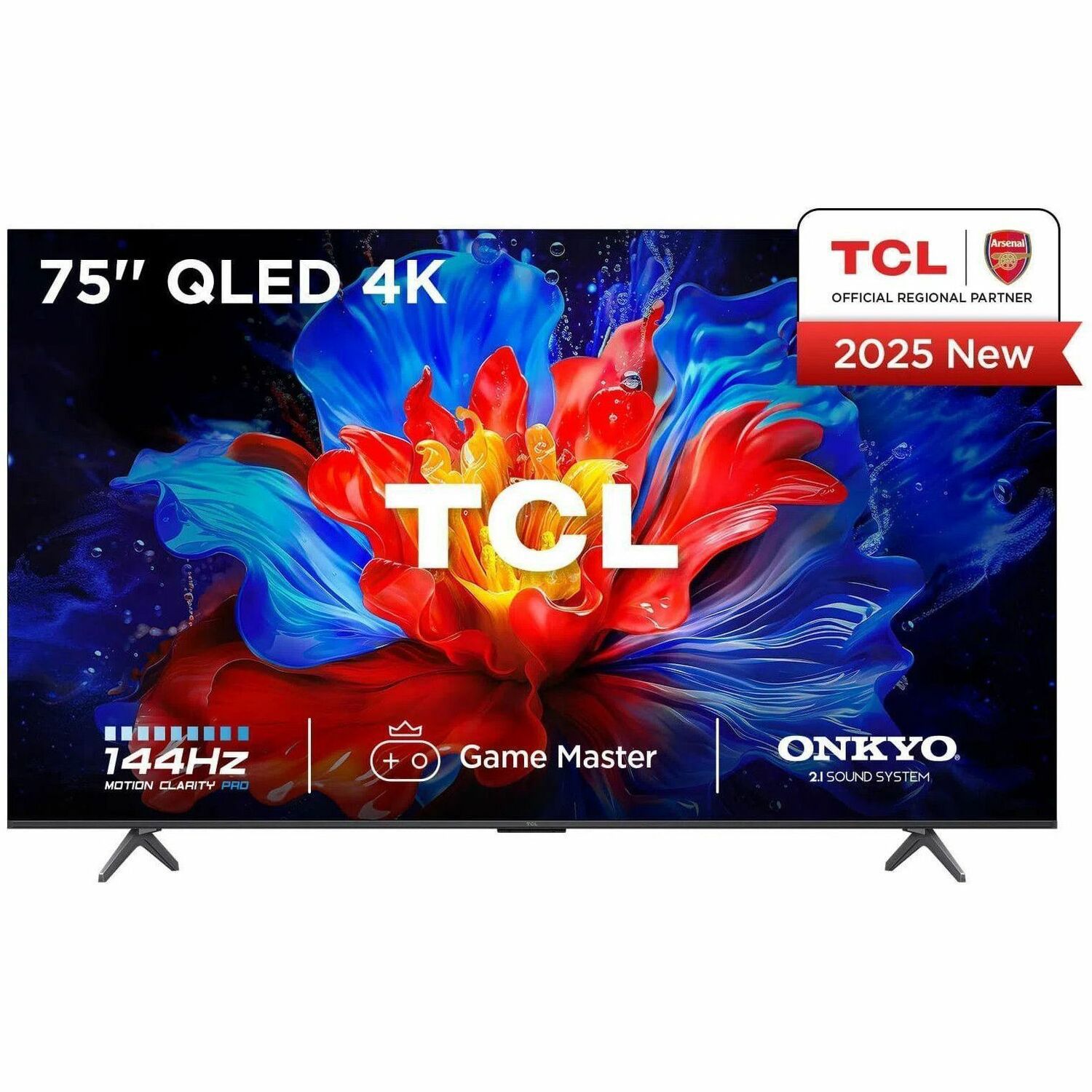 TCL P8K-UK 75P8K-UK 75" (190.50 cm) Smart LED-LCD TV 2025 - 4K UHDTV - High Dynamic Range (HDR) - Brushed Titanium, Brushed Dark Metal