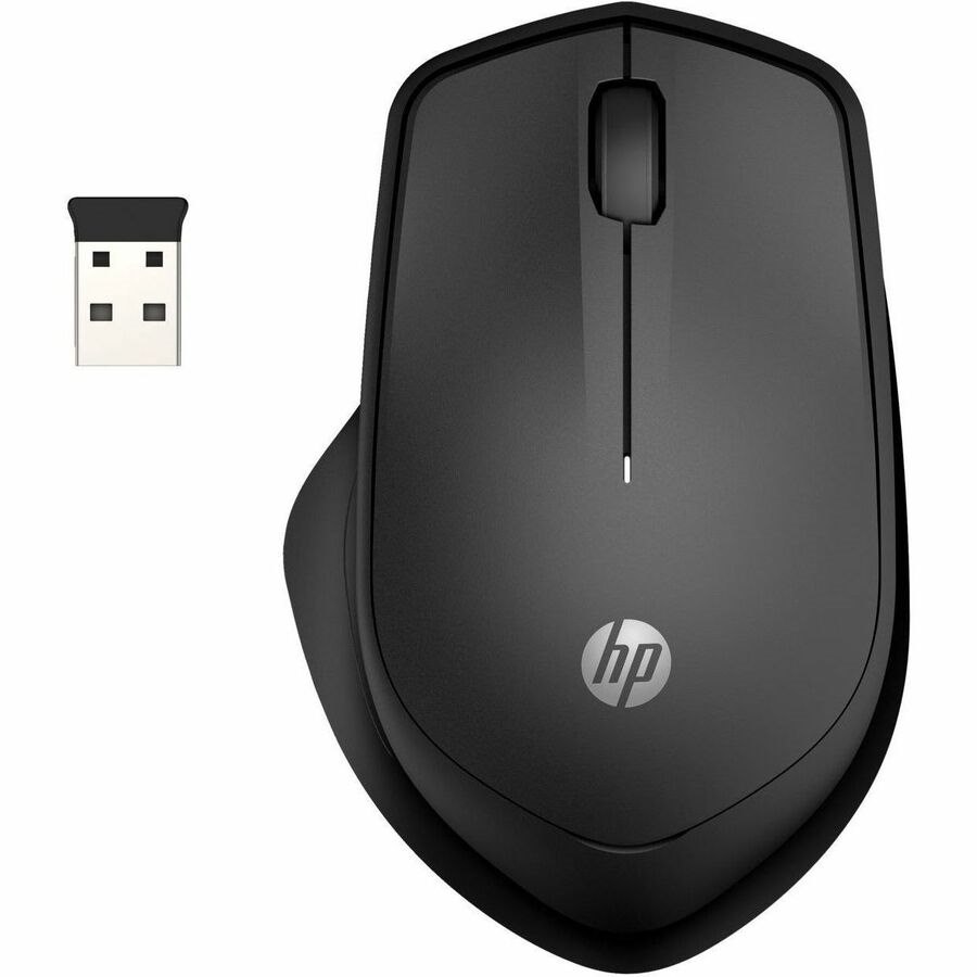 HP Silent 285 Mouse - Radio Frequency - USB Type A - Multi Surface - 3 Button(s)