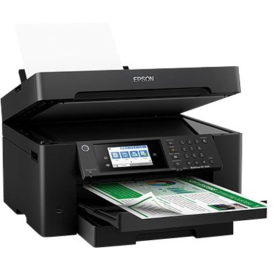 Epson WorkForce Pro WF-7820 Inkjet Multifunction Printer-Color-Copier/Fax/Scanner-4800x2400 dpi Print-Automatic Duplex Print-50000 Pages-250 sheets Input-1200 dpi Optical Scan-Color Fax-Wireless LAN-Epson Connect-Android Printing-Mopria