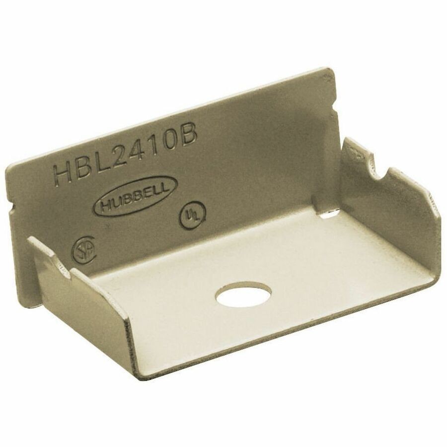 Hubbell Premise Wiring Metal Raceway, End Fitting, Blank, Ivory