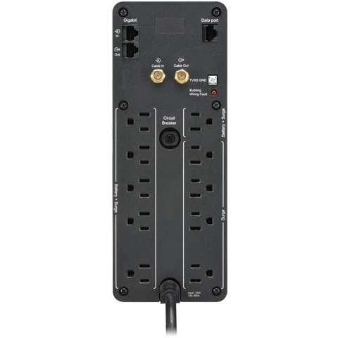 APC Back-UPS Pro, 1350VA/810W, Tower, 120V, 10x NEMA 5-15R outlets, Sine Wave, AVR, USB Type A + C ports, LCD, User Replaceable Battery