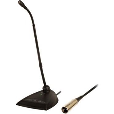Shure Gooseneck Microphone, Attached