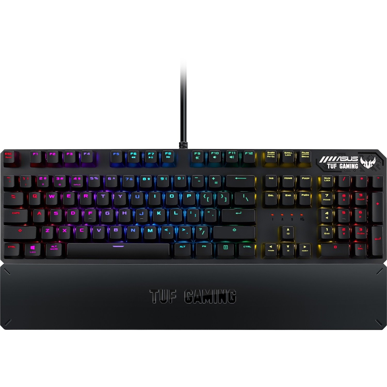 Asus Gaming K3 Gaming Keyboard - Cable Connectivity - USB 2.0 Interface - RGB LED - Gunmetal Grey