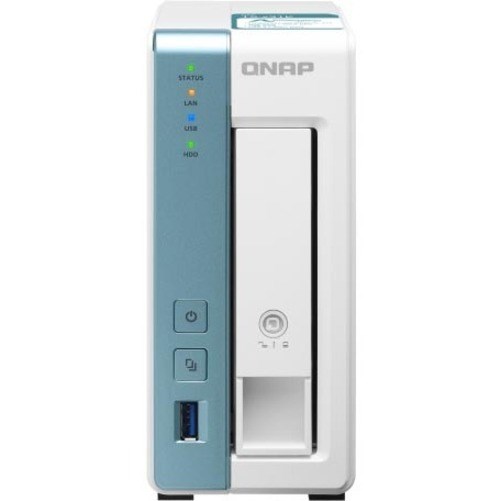 QNAP TS-131K 1 x Total Bays SAN/NAS Storage System - 512 MB Flash Memory Capacity - Annapurna Labs Alpine AL-214 Quad-core (4 Core) 1.70 GHz - 1 GB RAM - DDR3 SDRAM Tower
