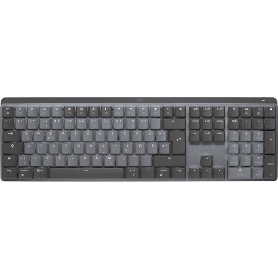 Logitech MX Mechanical Mini Tastatur - Kabellos Konnektivität - USB Schnittstelle - Deutsch - QWERTZ Layout - Graphit