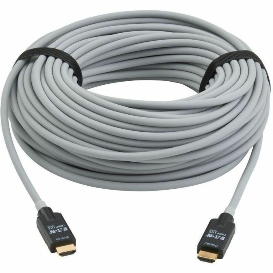 Eaton Tripp Lite series High-Speed Armored HDMI Fiber Active Optical Cable HDMI 2.1 8K 60 Hz 48 Gbps HDR M/M Black 30M