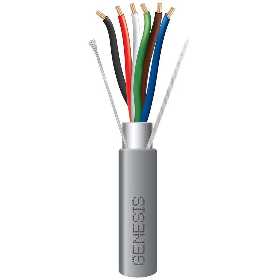 Genesis 22165509 - 18 AWG 6C STR Shielded Riser, Gray, 500 FT. Pull Box