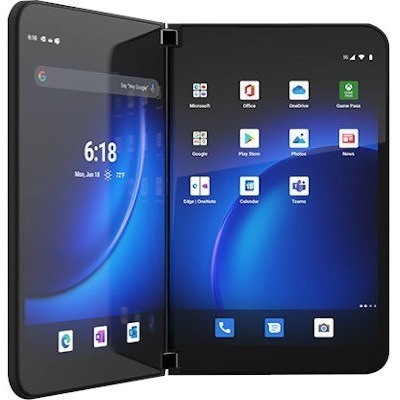 Microsoft Surface Duo 2 128 GB Smartphone - 8.3" Flexible Folding Screen AMOLED 2688 x 1892 - Octa-core (Kryo 680Single-core (1 Core) 2.84 GHz + Kryo 680 Triple-core (3 Core) 2.42 GHz + Kryo 680 Quad-core (4 Core) 1.80 GHz - 8 GB RAM - Android 11 - 5G - Obsidian