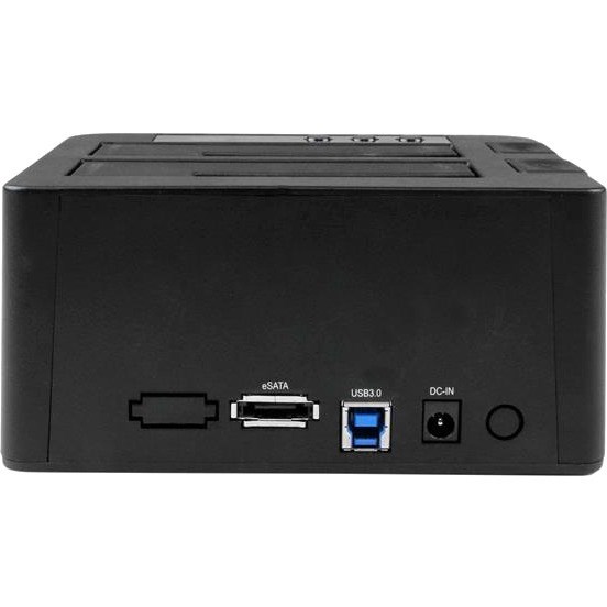 StarTech.com Standalone Hard Drive Duplicator Dock, External Dual Bay HDD/SSD Cloner/Copier, USB 3.0 / eSATA, SATA Disk Cloning / Recovery