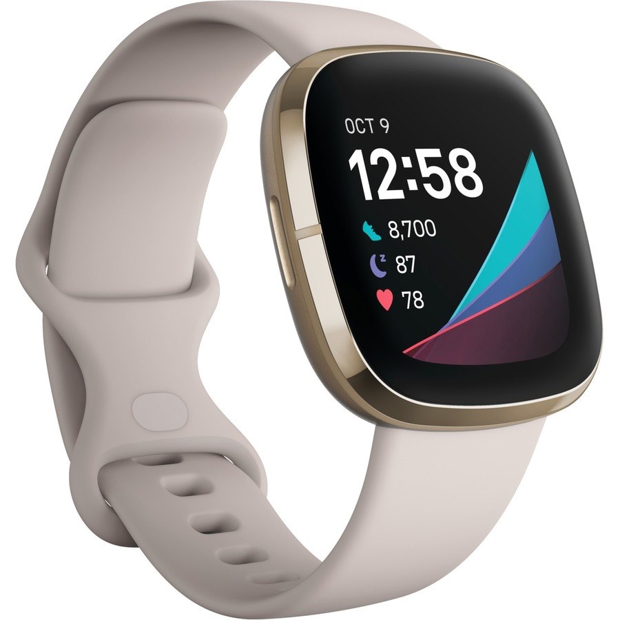 FitBit Sense Lunar White/Soft Gold