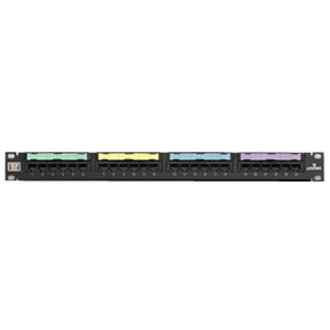 Leviton Cat5e 24-port patch panel, 1U