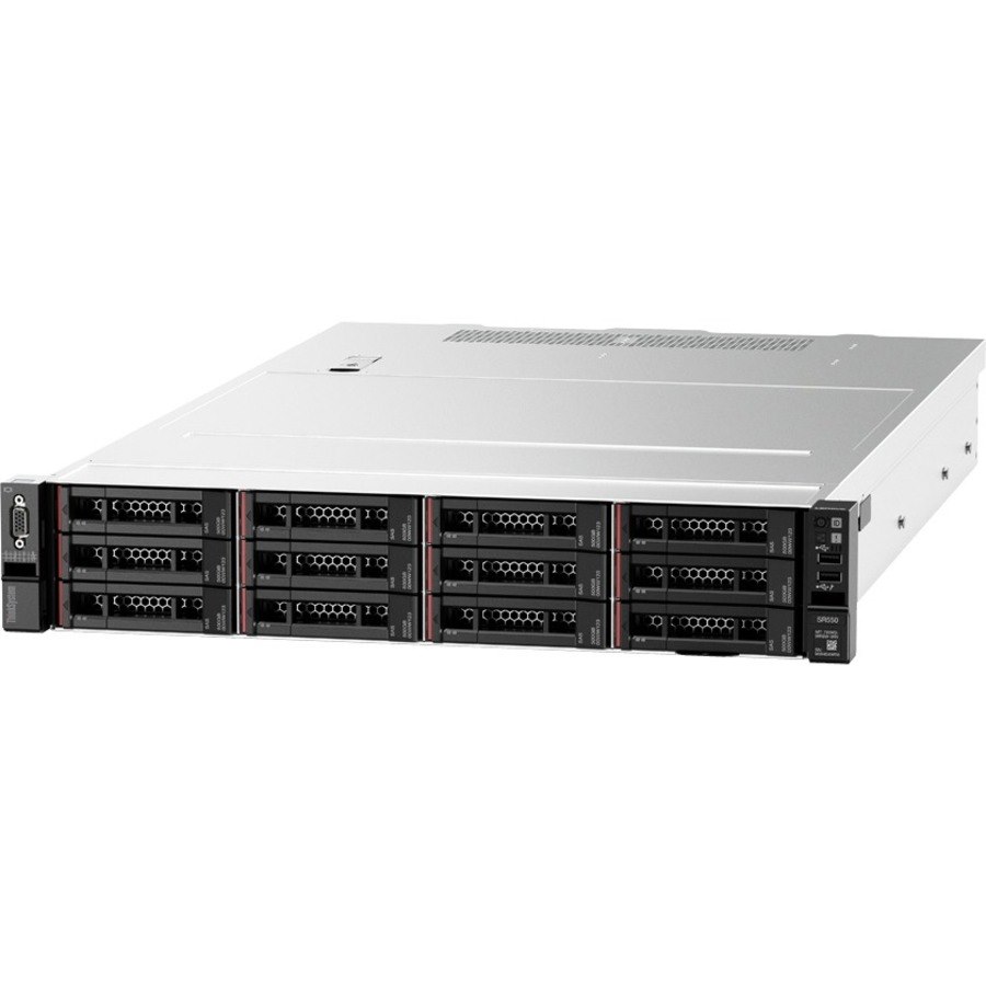 Lenovo ThinkSystem SR550 7X04A02TNA 2U Rack Server - 1 Xeon Silver 4116 2.10 GHz - 32 GB RAM - 12Gb/s SAS, Serial ATA/600 Controller