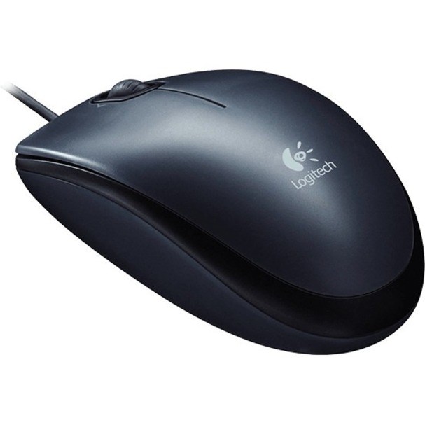 Logitech M100 Mouse - USB - Optical - 3 Button(s) - Black