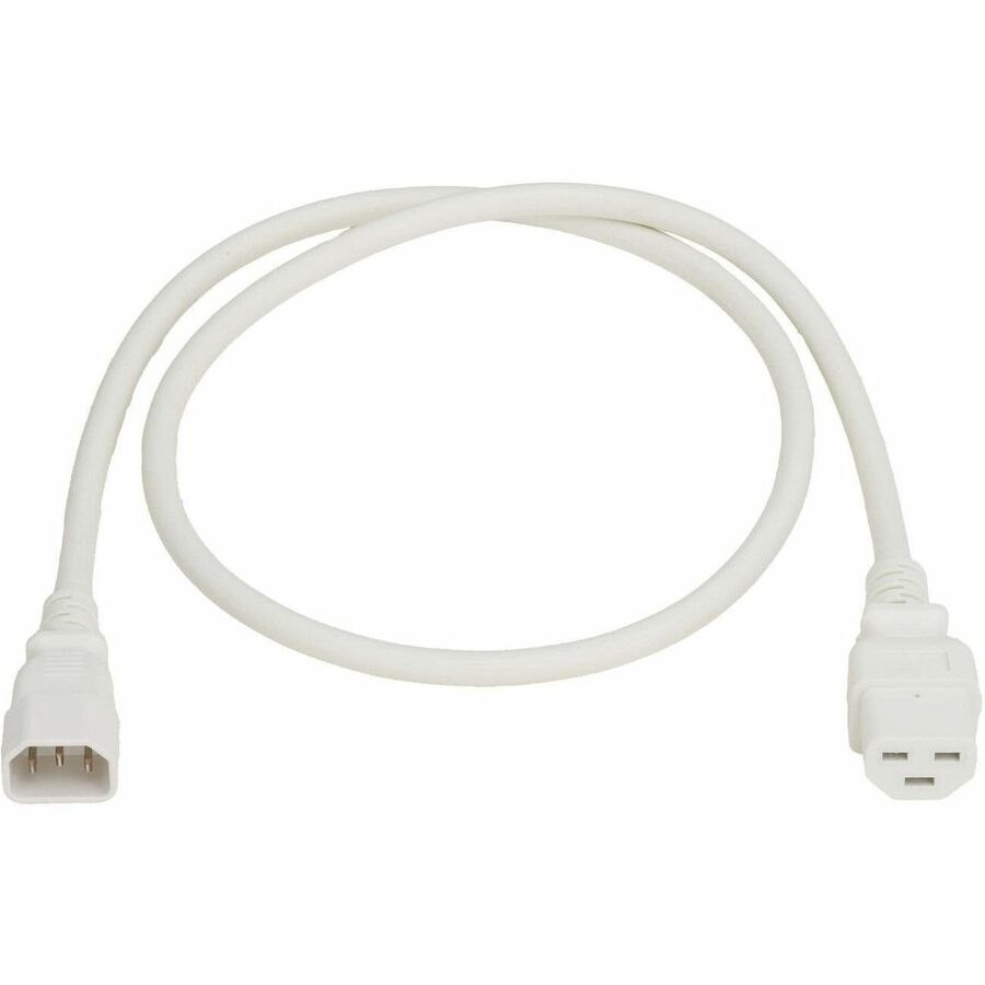 Eaton Tripp Lite Series Power Cord, C14 to C21 - Heavy-Duty, 15A, 250V, 14 AWG, 2 ft. (0.6 m), White