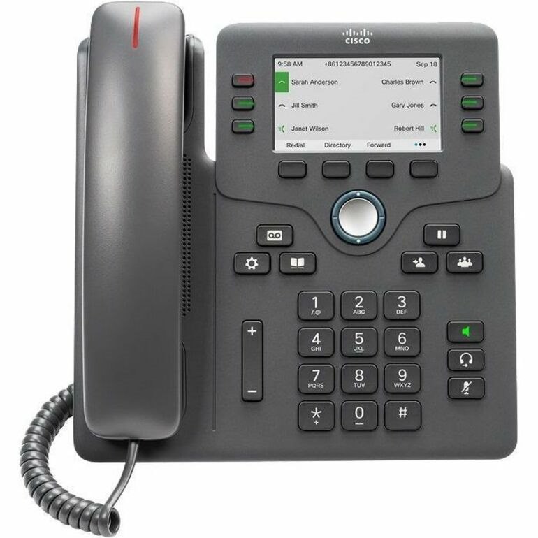 Cisco 6871 IP Phone - Corded - Corded - 3 Multiple Conferencing - Wall Mountable