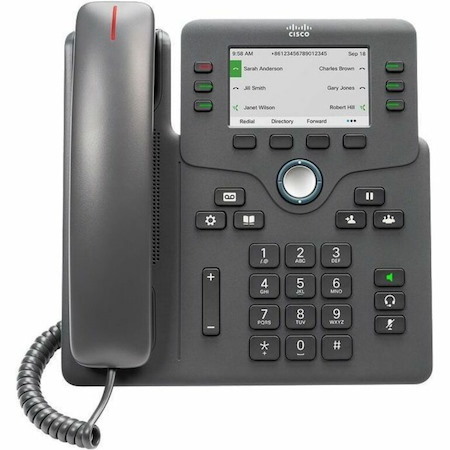 Cisco 6871 IP Phone - Corded - Corded - 3 Multiple Conferencing - Wall Mountable