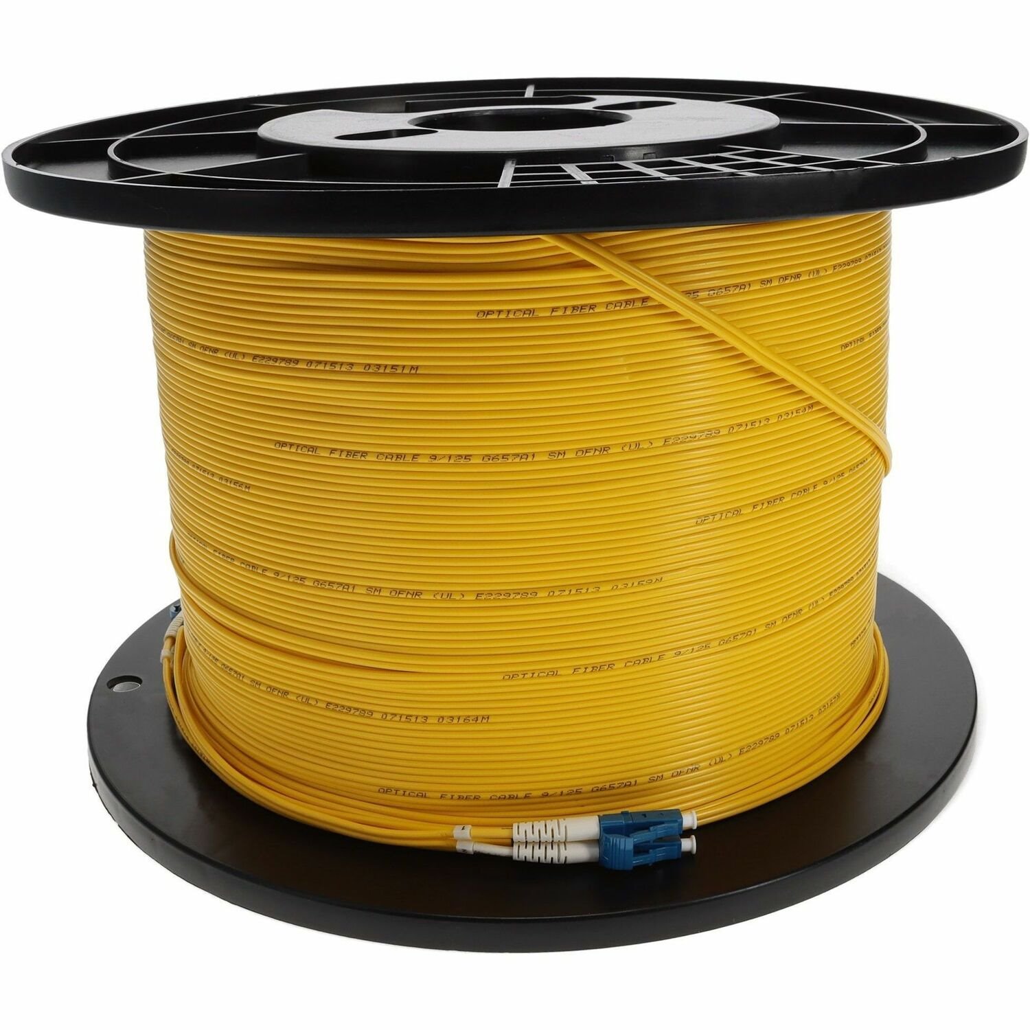 AddOn 130m LC to LC Yellow OS2 Duplex OFNR (Riser-Rated) SMF Fiber Patch Cable
