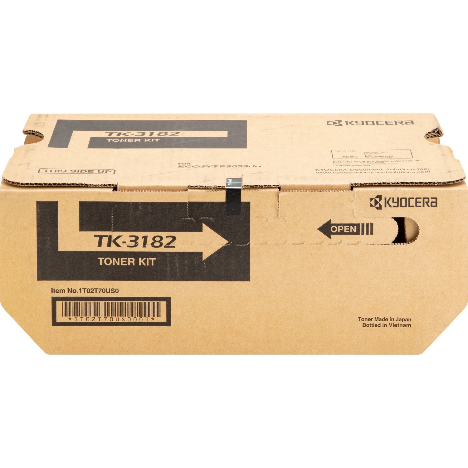 Kyocera TK-3182 Original Laser Toner Cartridge - Black - 1 Each