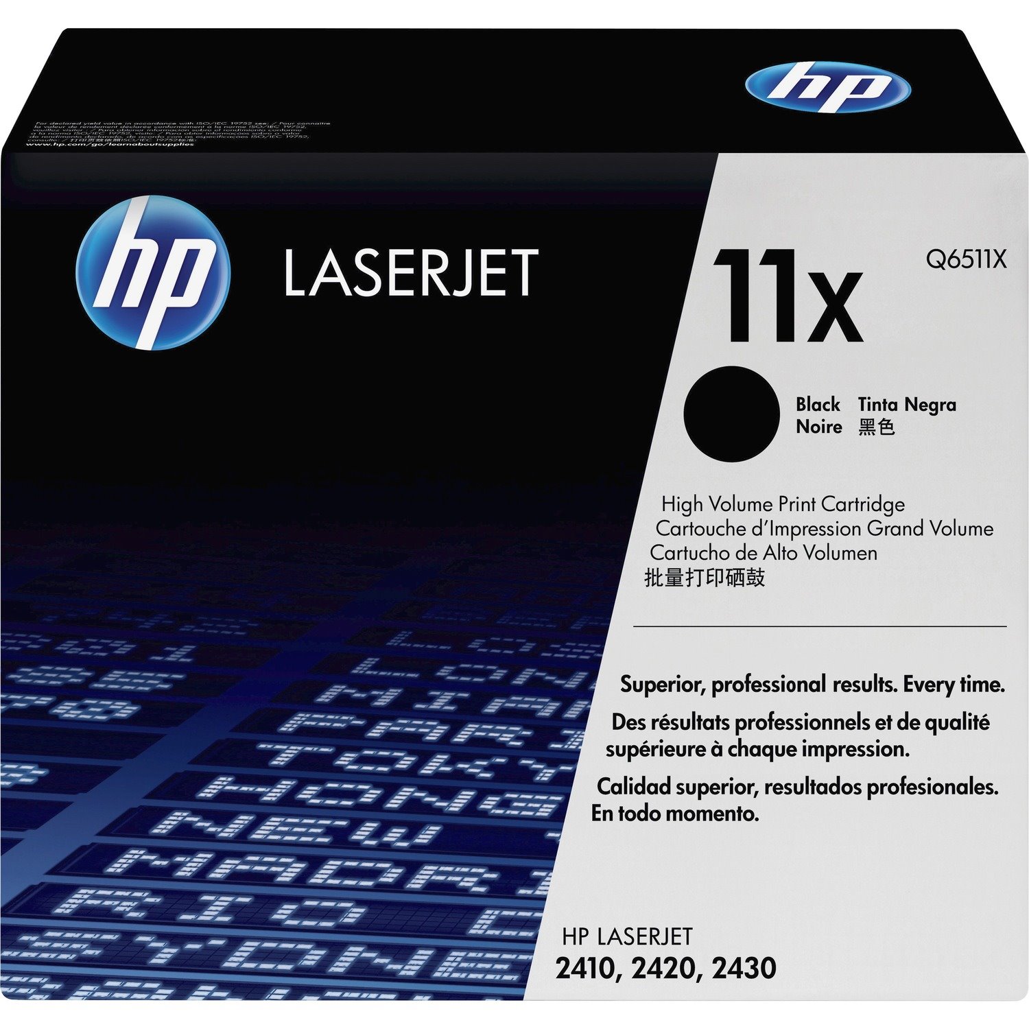HP 11X Original Laser Toner Cartridge - Black - 1 Each