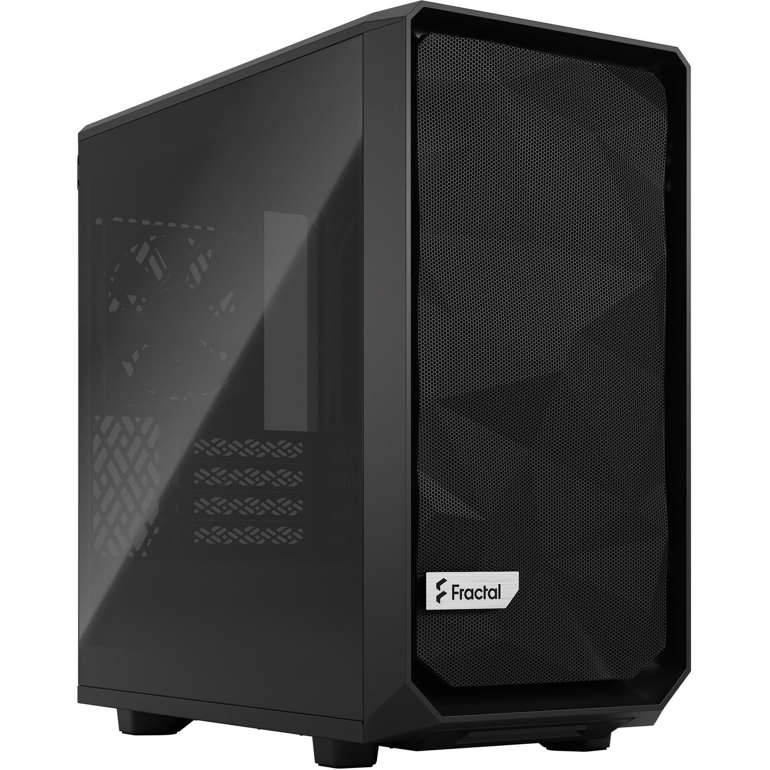 Fractal Design Meshify 2 Mini Computer Case - DTX, Mini DTX, Micro ATX, Mini ITX Motherboard Supported - Tower - Steel, Tempered Glass, Mesh - Black