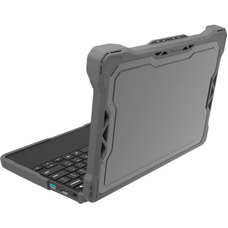 MAXCases Extreme Shell-F Slide Case for Lenovo 100e G3 Chromebook 11" (Gray/Clear)