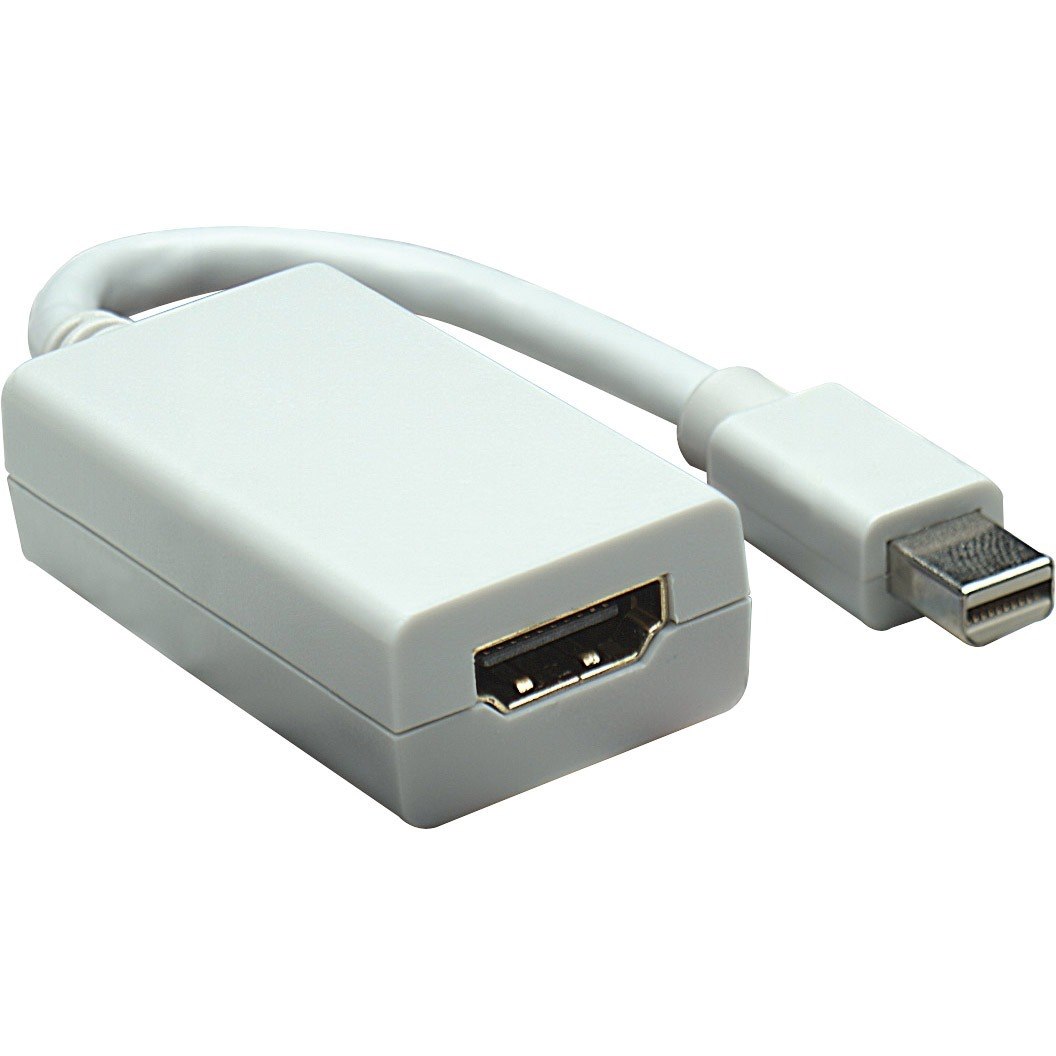 Manhattan Mini DisplayPort 1.1 to HDMI Adapter Cable, 1080p@60Hz, 17cm, Male to Female, White, Lifetime Warranty, Polybag