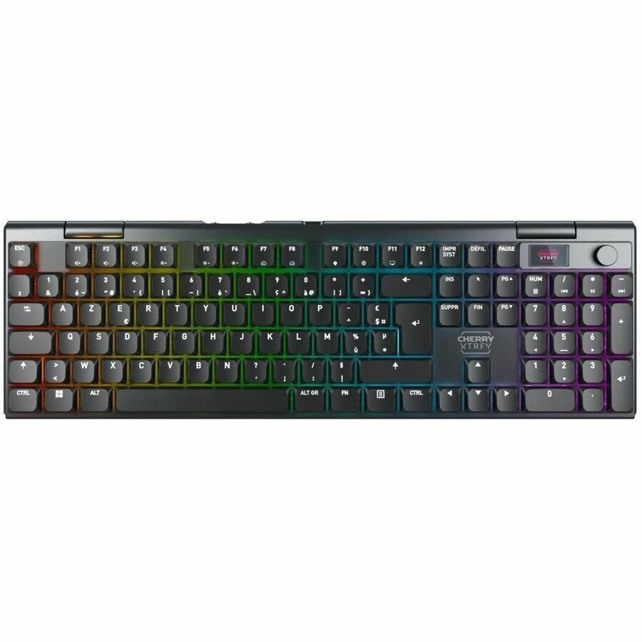 CHERRY XTRFY G8A-25100 Gaming-Tastatur - Full-size - Kabel/Kabellos Konnektivität - USB Typ-A Schnittstelle - RGB LED - Französisch - Schwarz